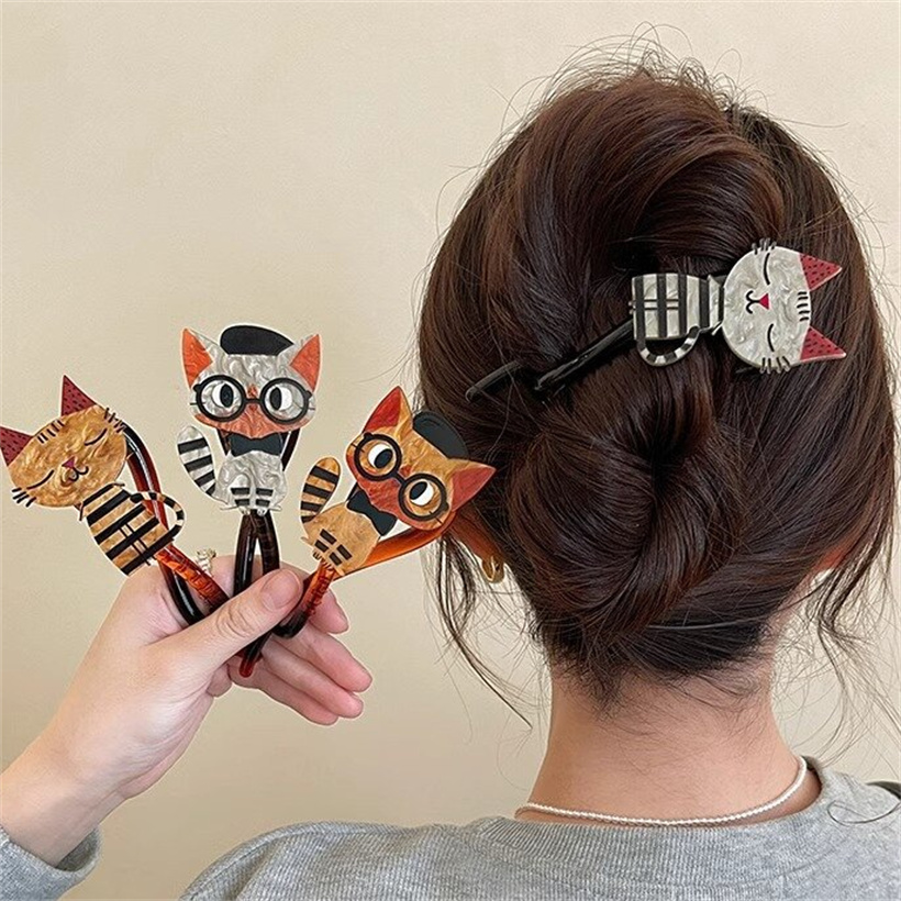 Cat Claw Bark - Nette Cartoon Katze Twist Haar Clips