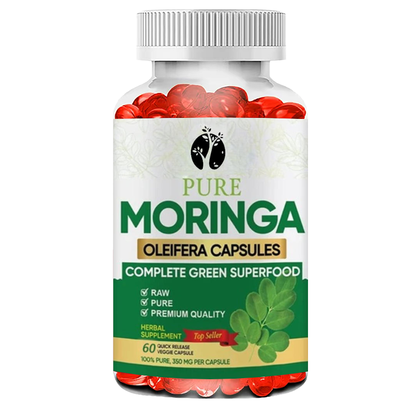 Moringa Leaf Powder - Moringa-Kapseln – 60 Kapseln, 3 x
