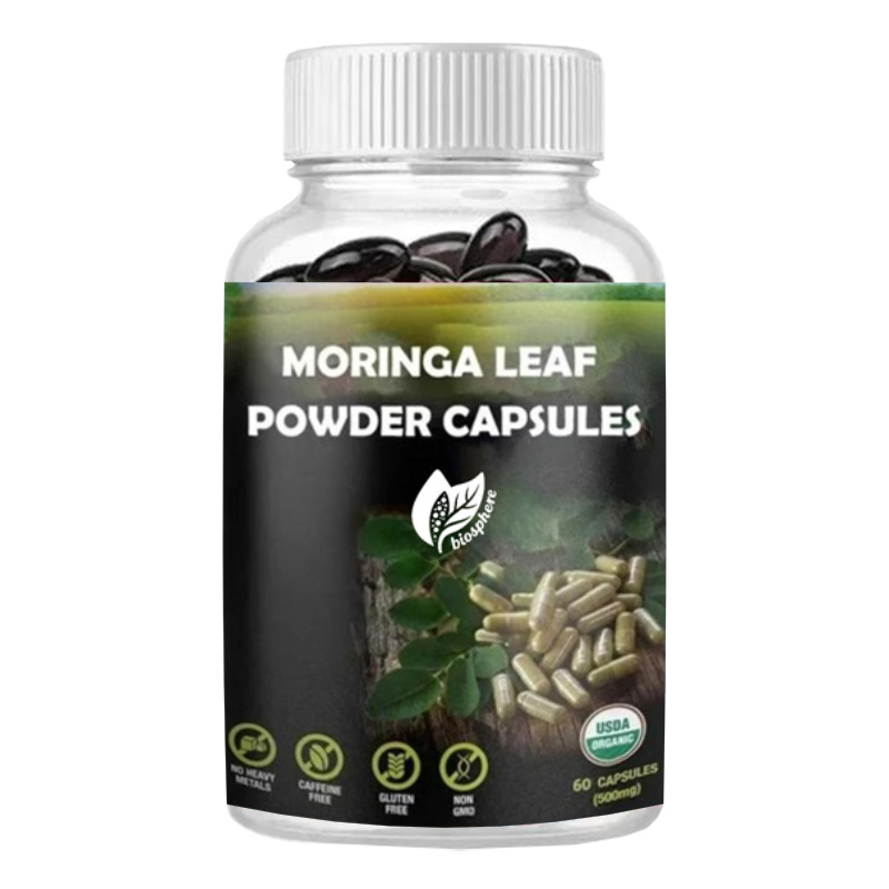 Moringa Leaf Powder - 100% Original und Reine Moringa-Blattpulver-Kapseln. Bio-zertifizierte
