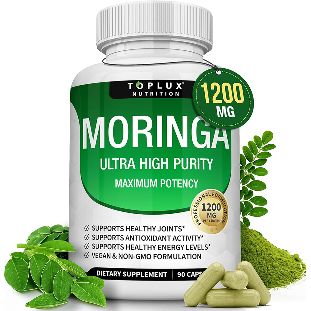 Moringa Leaf Powder - Moringa-Kapseln 1200 mg – reines Moringa-Pulver