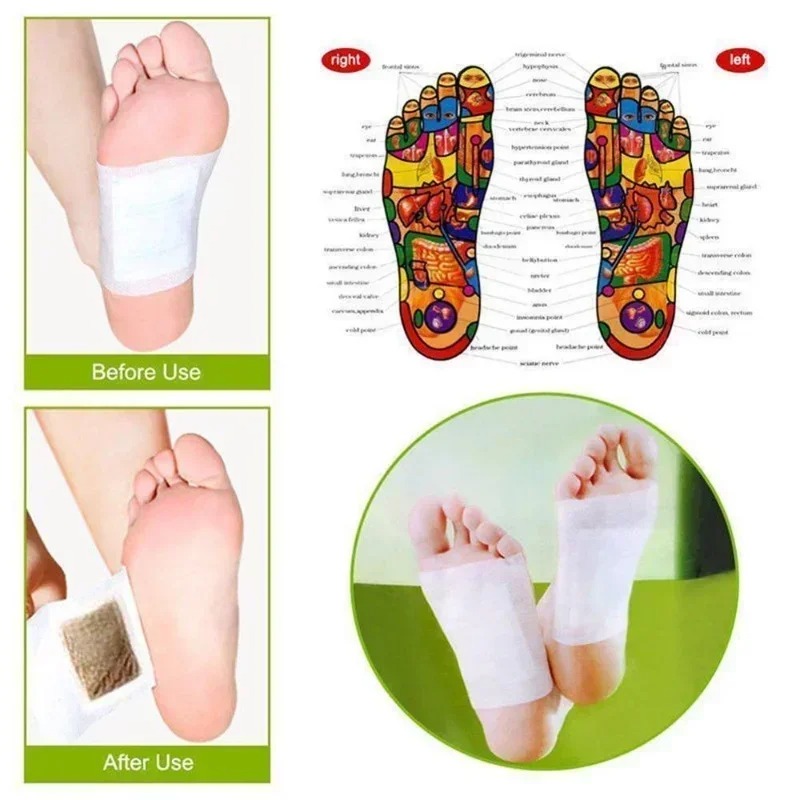 Herbal Wellness Healthcare - Tuhopeta Korea Kinoki Kräuter-Fußpads Entgiftungs-Set für