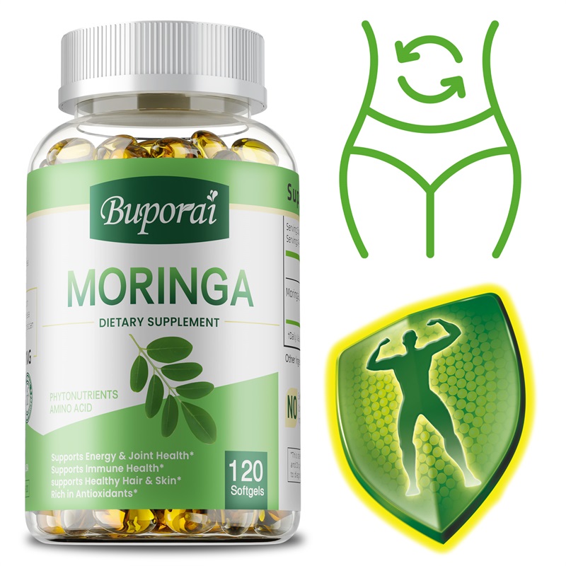 Moringa Leaf Powder - Moringa-Nahrungsergänzungsmittel - Unterstützt Gehirn, Schlaf, Immunsystem,