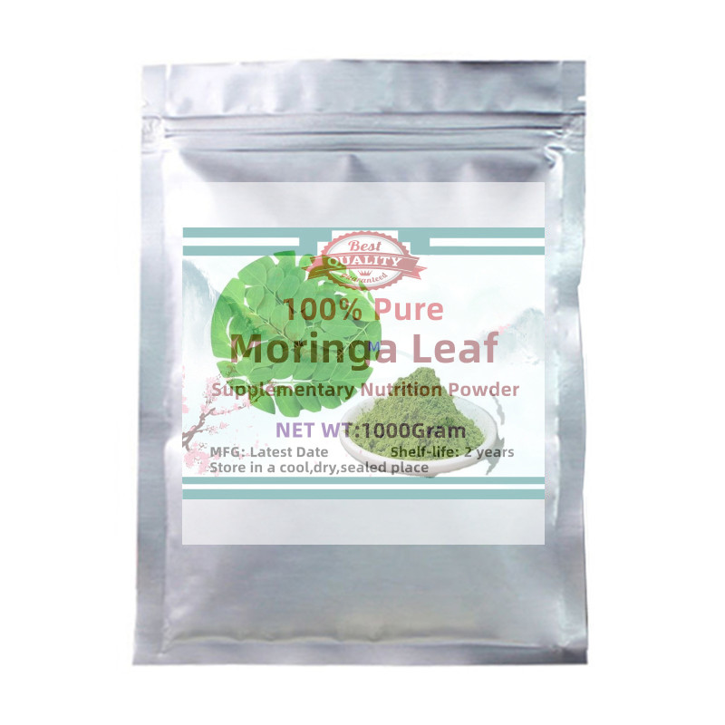 Moringa Leaf Powder - Bio-Moringa-Blatt-Pulver, 100 % reiner natürlicher Kräuterextrakt,