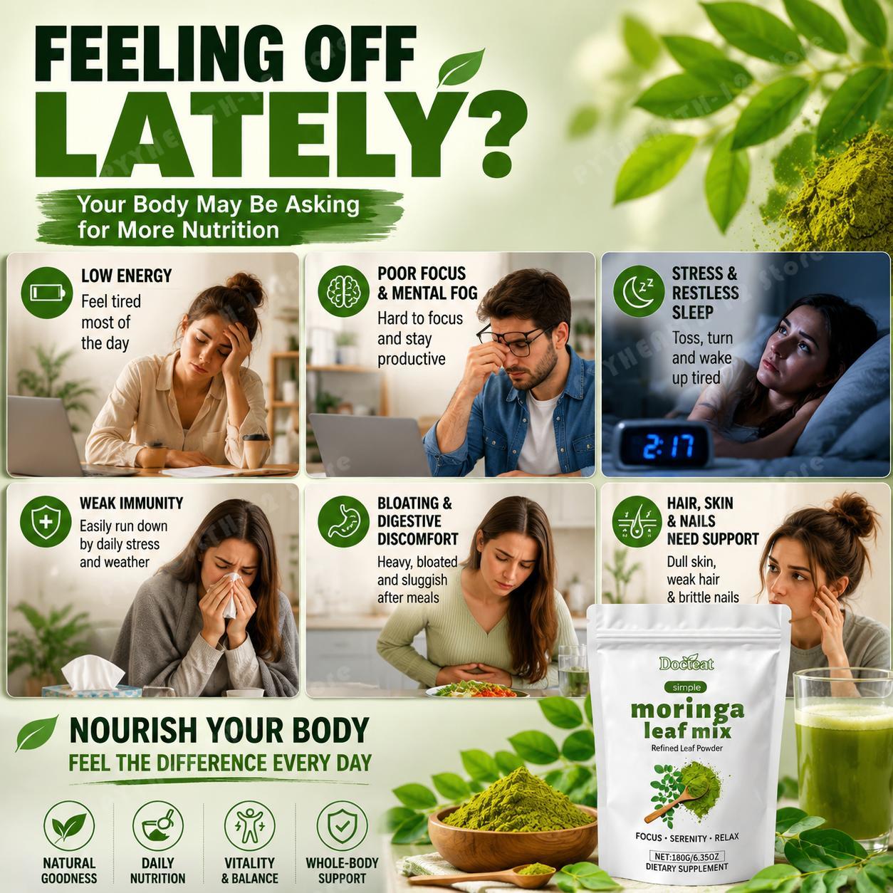 Docteat Moringa-Blattmischpulv – Moringa Leaf Powder Bewertung und Preis