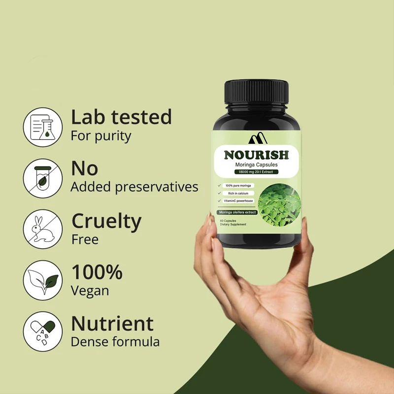 Moringa-Kapseln | |   100% rei – Moringa Leaf Powder Bewertung und Preis