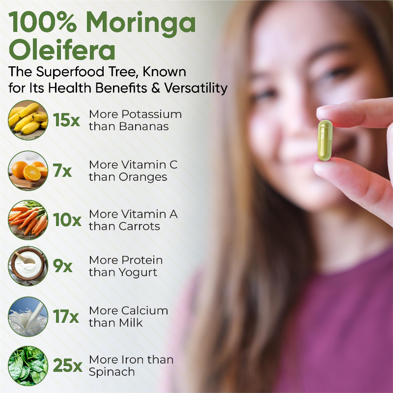Natürliche Moringa-Kapseln – 1 – Moringa Leaf Powder Bewertung und Preis
