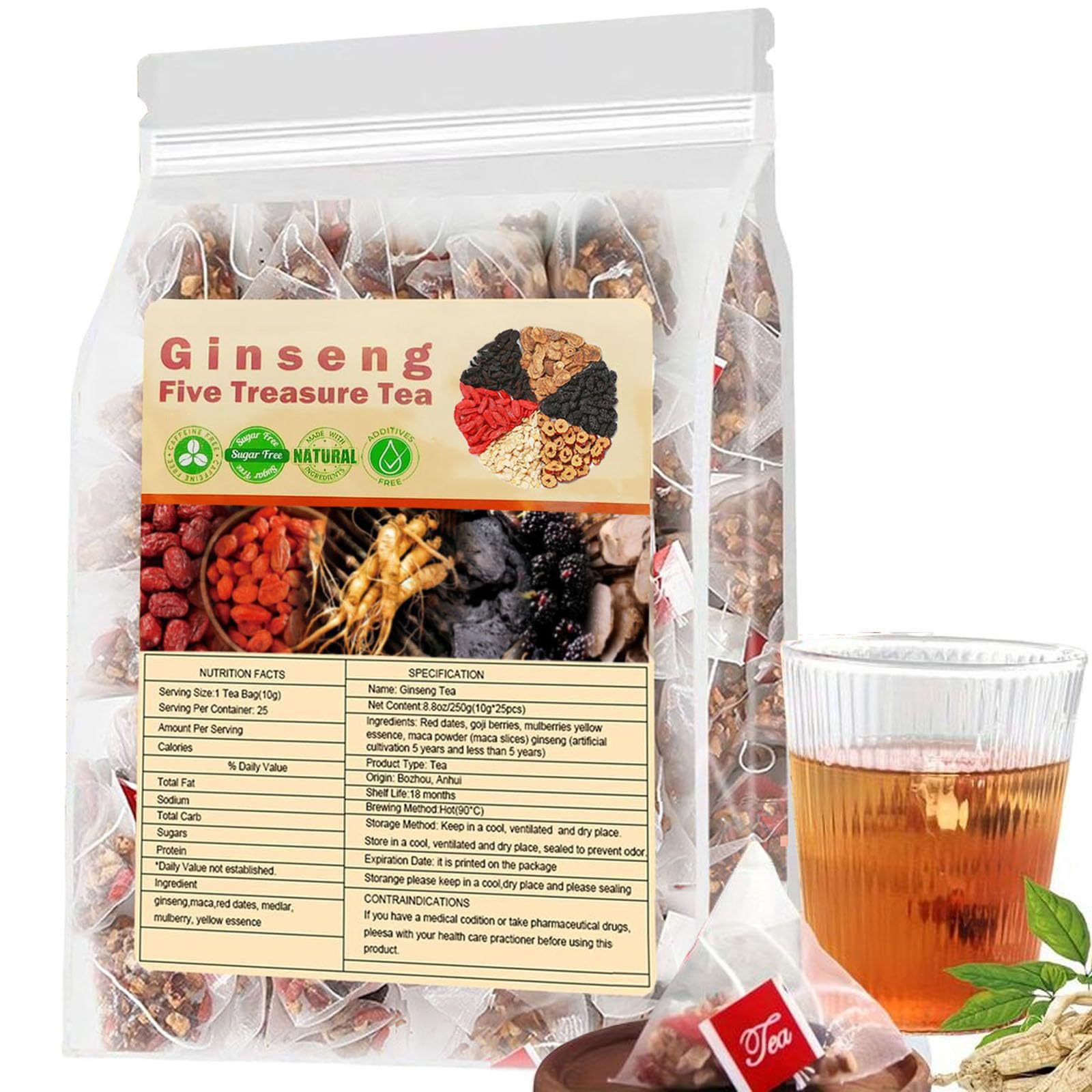 Ginseng Five Treasures Tea Nie – Herbal Wellness Products Bewertung und Preis
