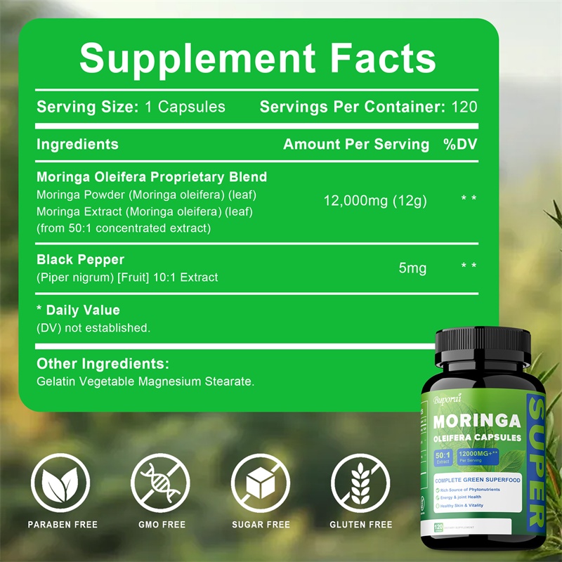 Reine Moringa-Blattpulver-Kaps – Moringa Leaf Powder Bewertung und Preis