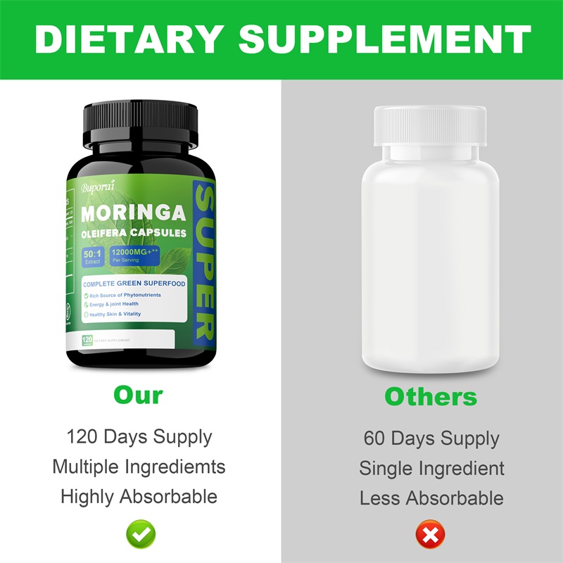 Reine Moringa-Blattpulver-Kaps – Moringa Leaf Powder Bewertung und Preis